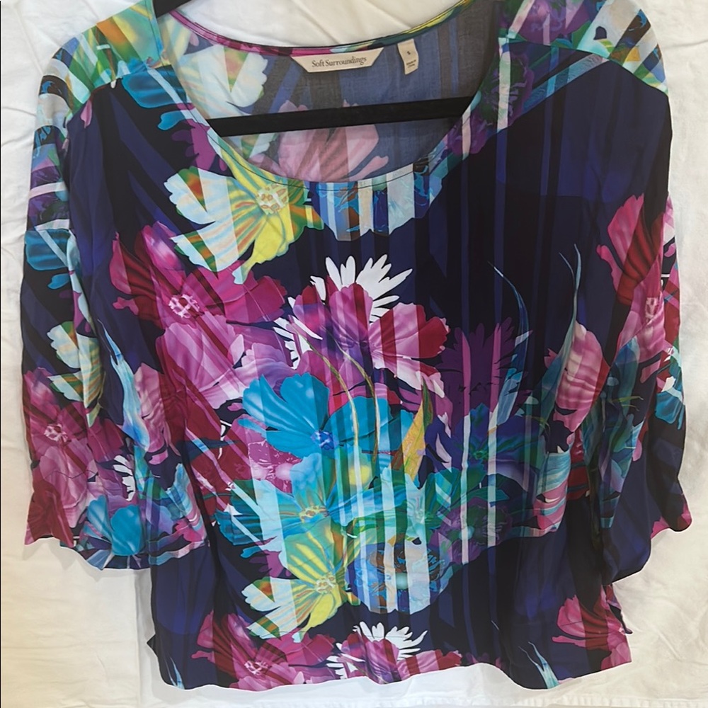 Soft Surroundings Women's Floral Top - Multicolor